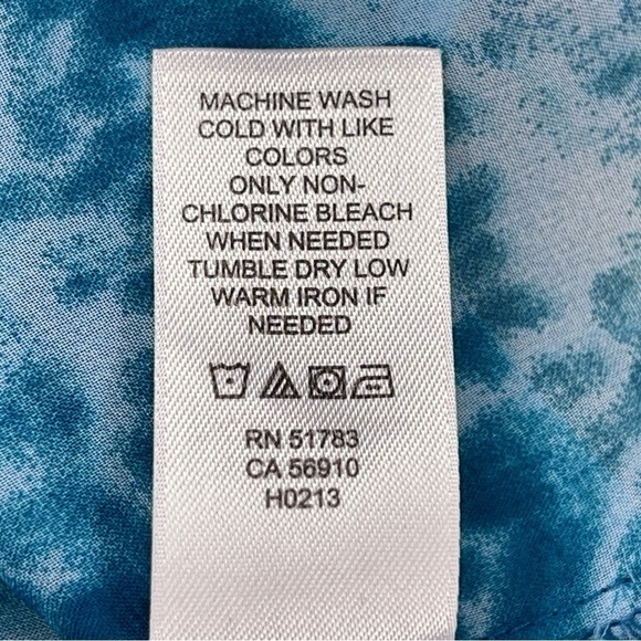 0X MAURICES BLUE WHITE LACE SEMI SHEER BLOUSE SHORT SLEEVE BOHO LIGHTWEIGHT - Picture 11 of 11